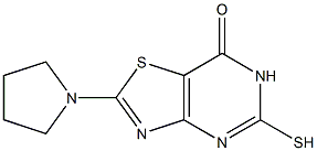5-mercapto-2-pyrrolidin-1-yl[1,3]thiazolo[4,5-d]pyrimidin-7(6H)-one 구조식 이미지