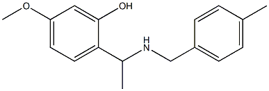 5-methoxy-2-(1-{[(4-methylphenyl)methyl]amino}ethyl)phenol Structure