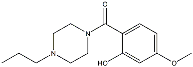 5-methoxy-2-[(4-propylpiperazin-1-yl)carbonyl]phenol 구조식 이미지