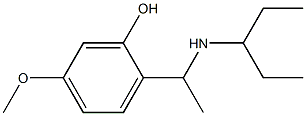 5-methoxy-2-[1-(pentan-3-ylamino)ethyl]phenol Structure