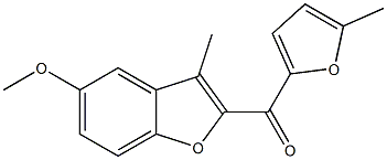 5-methoxy-3-methyl-2-[(5-methylfuran-2-yl)carbonyl]-1-benzofuran 구조식 이미지