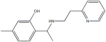 5-methyl-2-(1-{[2-(pyridin-2-yl)ethyl]amino}ethyl)phenol 구조식 이미지
