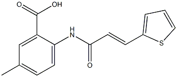 5-methyl-2-[3-(thiophen-2-yl)prop-2-enamido]benzoic acid Structure