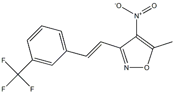 5-methyl-4-nitro-3-{(E)-2-[3-(trifluoromethyl)phenyl]vinyl}isoxazole 구조식 이미지