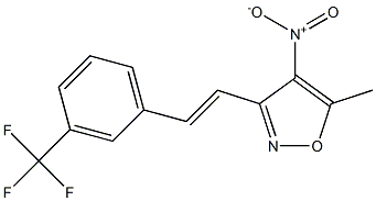 5-methyl-4-nitro-3-{(E)-2-[3-(trifluoromethyl)phenyl]vinyl}isoxazole Structure