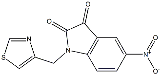 5-nitro-1-(1,3-thiazol-4-ylmethyl)-2,3-dihydro-1H-indole-2,3-dione Structure