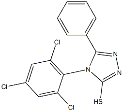 5-phenyl-4-(2,4,6-trichlorophenyl)-4H-1,2,4-triazole-3-thiol 구조식 이미지