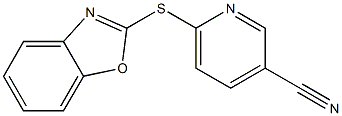 6-(1,3-benzoxazol-2-ylsulfanyl)pyridine-3-carbonitrile 구조식 이미지