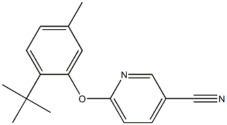 6-(2-tert-butyl-5-methylphenoxy)pyridine-3-carbonitrile Structure