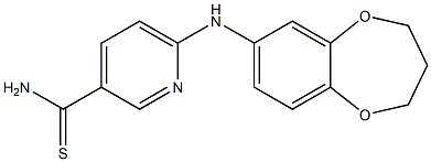 6-(3,4-dihydro-2H-1,5-benzodioxepin-7-ylamino)pyridine-3-carbothioamide Structure