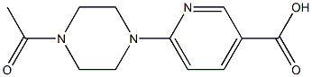 6-(4-acetylpiperazin-1-yl)pyridine-3-carboxylic acid 구조식 이미지