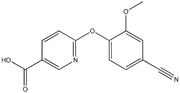 6-(4-cyano-2-methoxyphenoxy)nicotinic acid 구조식 이미지