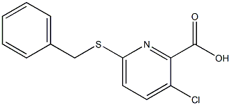 6-(benzylsulfanyl)-3-chloropyridine-2-carboxylic acid Structure