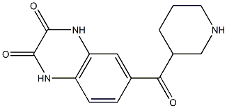 6-(piperidin-3-ylcarbonyl)-1,4-dihydroquinoxaline-2,3-dione 구조식 이미지