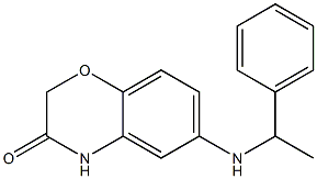 6-[(1-phenylethyl)amino]-3,4-dihydro-2H-1,4-benzoxazin-3-one 구조식 이미지
