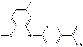 6-[(2-methoxy-5-methylphenyl)amino]pyridine-3-carbothioamide 구조식 이미지