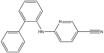 6-[(2-phenylphenyl)amino]pyridine-3-carbonitrile Structure