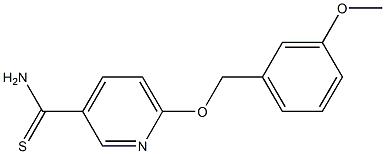 6-[(3-methoxybenzyl)oxy]pyridine-3-carbothioamide 구조식 이미지