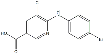 6-[(4-bromophenyl)amino]-5-chloropyridine-3-carboxylic acid Structure