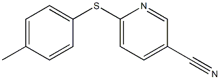 6-[(4-methylphenyl)sulfanyl]pyridine-3-carbonitrile 구조식 이미지