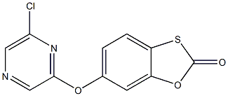 6-[(6-chloropyrazin-2-yl)oxy]-2H-1,3-benzoxathiol-2-one 구조식 이미지