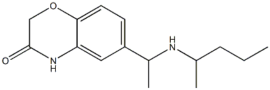 6-[1-(pentan-2-ylamino)ethyl]-3,4-dihydro-2H-1,4-benzoxazin-3-one 구조식 이미지