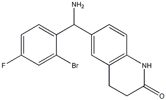 6-[amino(2-bromo-4-fluorophenyl)methyl]-1,2,3,4-tetrahydroquinolin-2-one 구조식 이미지