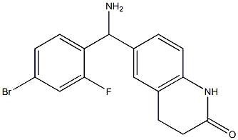 6-[amino(4-bromo-2-fluorophenyl)methyl]-1,2,3,4-tetrahydroquinolin-2-one 구조식 이미지