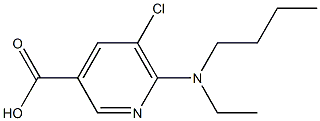 6-[butyl(ethyl)amino]-5-chloropyridine-3-carboxylic acid Structure