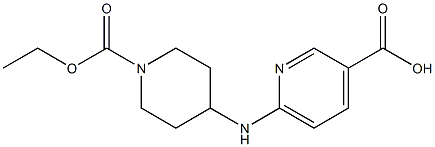 6-{[1-(ethoxycarbonyl)piperidin-4-yl]amino}pyridine-3-carboxylic acid Structure