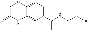6-{1-[(2-hydroxyethyl)amino]ethyl}-3,4-dihydro-2H-1,4-benzoxazin-3-one Structure