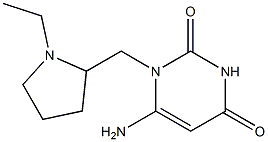 6-amino-1-[(1-ethylpyrrolidin-2-yl)methyl]-1,2,3,4-tetrahydropyrimidine-2,4-dione 구조식 이미지