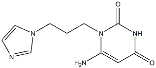 6-amino-1-[3-(1H-imidazol-1-yl)propyl]-1,2,3,4-tetrahydropyrimidine-2,4-dione 구조식 이미지