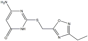 6-amino-2-{[(3-ethyl-1,2,4-oxadiazol-5-yl)methyl]sulfanyl}-3,4-dihydropyrimidin-4-one Structure