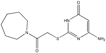 6-amino-2-{[2-(azepan-1-yl)-2-oxoethyl]sulfanyl}-3,4-dihydropyrimidin-4-one Structure