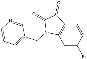 6-bromo-1-(pyridin-3-ylmethyl)-2,3-dihydro-1H-indole-2,3-dione 구조식 이미지