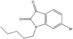 6-bromo-1-pentyl-2,3-dihydro-1H-indole-2,3-dione 구조식 이미지