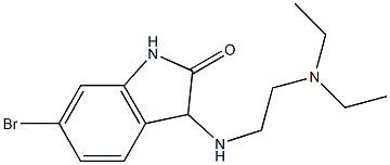 6-bromo-3-{[2-(diethylamino)ethyl]amino}-2,3-dihydro-1H-indol-2-one Structure