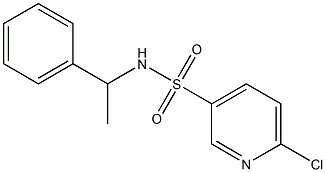 6-chloro-N-(1-phenylethyl)pyridine-3-sulfonamide 구조식 이미지