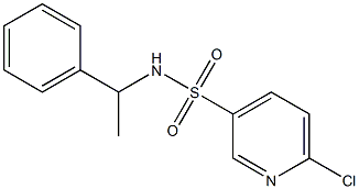 6-chloro-N-(1-phenylethyl)pyridine-3-sulfonamide Structure