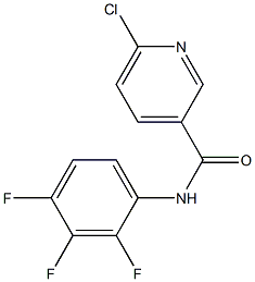 6-chloro-N-(2,3,4-trifluorophenyl)pyridine-3-carboxamide 구조식 이미지