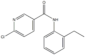 6-chloro-N-(2-ethylphenyl)pyridine-3-carboxamide Structure