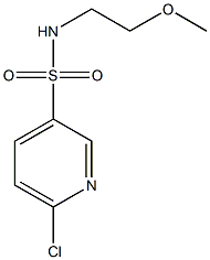 6-chloro-N-(2-methoxyethyl)pyridine-3-sulfonamide 구조식 이미지