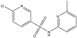 6-chloro-N-(6-methylpyridin-2-yl)pyridine-3-sulfonamide 구조식 이미지