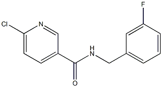 6-chloro-N-[(3-fluorophenyl)methyl]pyridine-3-carboxamide Structure