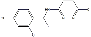 6-chloro-N-[1-(2,4-dichlorophenyl)ethyl]pyridazin-3-amine Structure