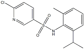 6-chloro-N-[2-methyl-6-(propan-2-yl)phenyl]pyridine-3-sulfonamide Structure