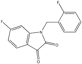 6-fluoro-1-[(2-fluorophenyl)methyl]-2,3-dihydro-1H-indole-2,3-dione 구조식 이미지