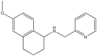 6-methoxy-N-(pyridin-2-ylmethyl)-1,2,3,4-tetrahydronaphthalen-1-amine Structure