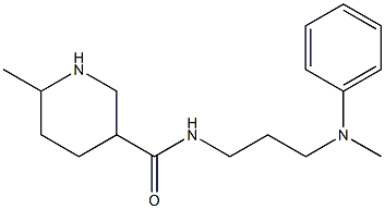 6-methyl-N-{3-[methyl(phenyl)amino]propyl}piperidine-3-carboxamide Structure